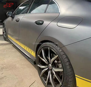 Labio de extensión de fibra de carbono estilo W177 FD para <span class=keywords><strong>Mercedes</strong></span> Benz CLA clase W118 <span class=keywords><strong>A250</strong></span> 35 45 220 Spoiler faldas laterales Bodykit - Product Image 2