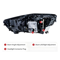 Phares à LED matriciels, ensemble de phares à LED complets avec projecteur, feux de jour, faisceau bas, faisceau haut, mise à niveau pour Audi A6L C7 2012-2018