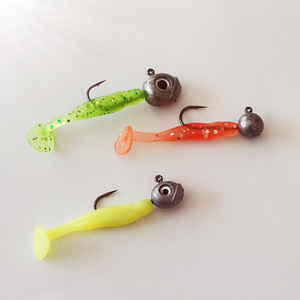 20 pièces/sac Micro <span class=keywords><strong>leurre</strong></span> souple à queue en T 3cm 0.3g Mini appât souple en plastique pour la pêche à la truite, au crappie, au bar, au panfish, à la pêche sur glace Ultra léger - Product Image 3