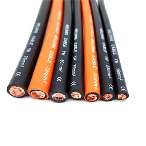 10mm2 16mm2 25mm2 50mm2 70mm2 95mm2 Rubber Cable Flexible Copper Rubber Insulation Electric Welding Cable