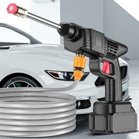Lavadora de coche inalámbrica portátil Mini presión inalámbrica Mayor capacidad de limpieza Chorro de espuma Fácil lavado con agua Pistola de lavado con batería