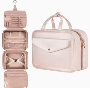 Waterproof PU Leather Cosmetic Bag High Quality Toiletry Organizer Portable Travel <b>Makeup</b> Pouch Durable <b>Case</b> for Men & Women - Product Image 1