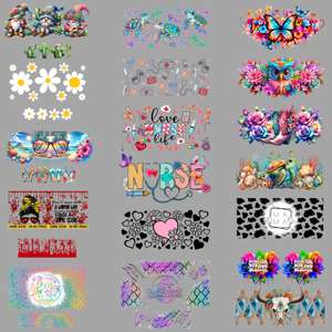 Venta al por mayor UV DTF <span class=keywords><strong>Cup</strong></span> Wrap Transfers Evil Eye Calcomanías impermeables 16oz Tumbler Stickers <span class=keywords><strong>Glass</strong></span> Can Wraps Custom Drinkware Decoración - Product Image 1