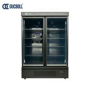 Réfrigérateur Vitrine Vertical Double Porte à Refroidissement par Air Doux pour Bouteilles Fraîches - Product Image 1