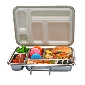 Wholesale Food Grade Leakage Proof Metal Stainless Steel Bento Lunch Box