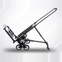 Chariot à bagages pliable portable Super june Hot-Selling avec escalier d'escalade à six roues Support OEM personnalisable