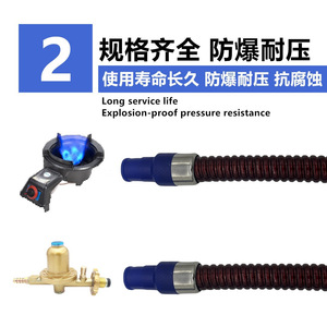 Tuyau de gaz métallique flexible antidéflagrant de 1/2 pouce pour la connexion de cuisinières à gaz naturel et à gaz liquéfié aux bouteilles - Product Image 5