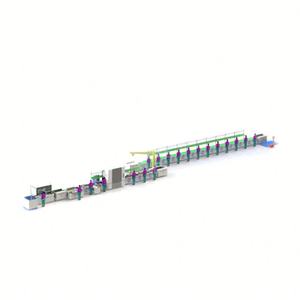 Ligne d'assemblage de batteries prismatiques combinant l'automatisation et la manutention manuelle avec portique rotatif - Product Image 1