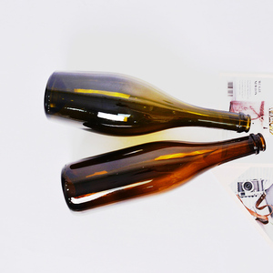 Miễn Phí Mẫu Nâu Rõ Ràng Cho Rượu Sâm Banh 500/750Ml Glass Rượu Chai Với Nút Chai Con Dấu Cho Whisky Rượu Vang Đỏ Rượu Vang Bao Gồm Nắp Chai - Product Image 3