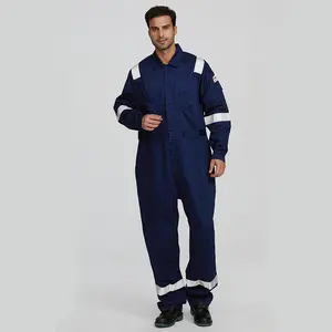 Safety Worker Overall Fire Proof Coverall Welder fr clothing wholesale Workwear Electrical Work Wear Oil Resistant Coverall