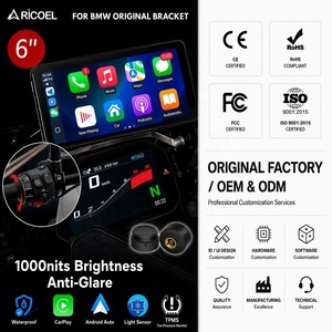 Écran de moto sans fil 6 pouces 1000 Nits IP68 étanche avec Apple CarPlay et Android Auto, TPMS intégré pour <span class=keywords><strong>BMW</strong></span> <span class=keywords><strong>GS</strong></span>, démarrage rapide - Product Image 2