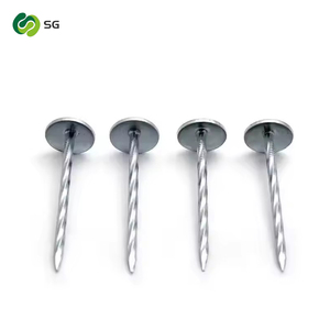 Clous de toiture à tête parapluie, type à tige cannelée, pour la construction de meubles en fer et béton, finition lisse et brillante - Product Image 4