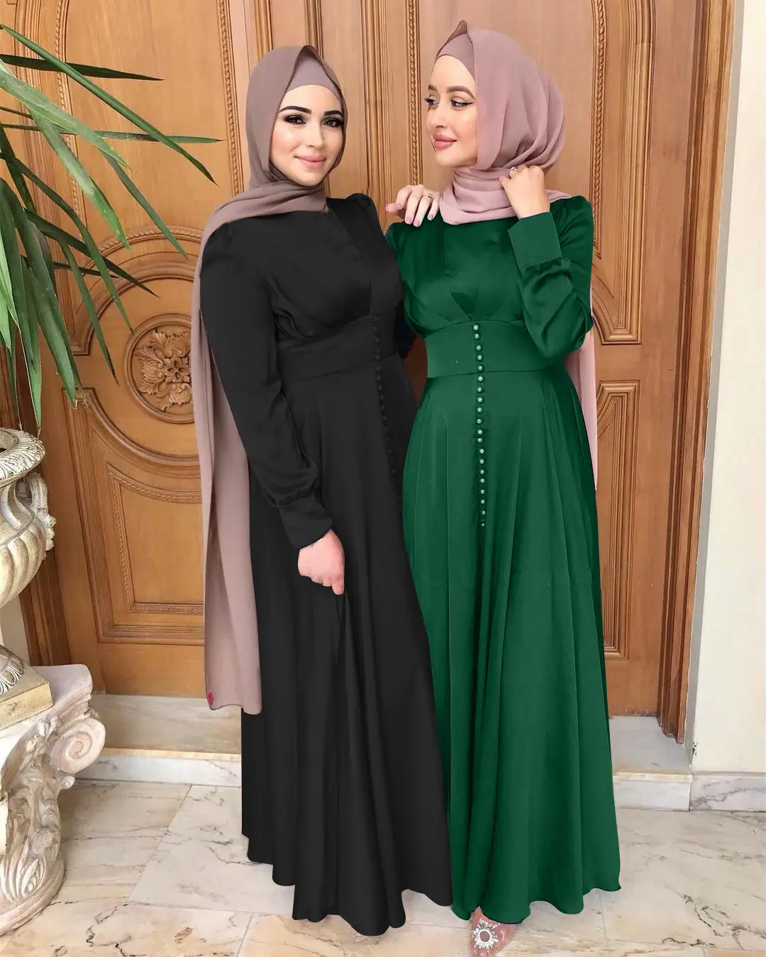 Grosir Abaya Kaftan Tren Muslim Royal Gaun Wanita Dubai