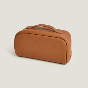 Bolsa de Cosméticos de Cuero Personalizada, Estuche de <span class=keywords><strong>Maquillaje</strong></span> para Mujer, Etiqueta Privada, Organizador de Viaje, Bolsa con Asa, Fabricante OEM ODM - Product Image 2