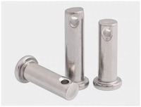 Goupille à épaule de qualité sanitaire avec goupille fendue, en acier inoxydable 304 brillant non revêtu, 6mm-25mm, pour la fixation d'équipements de levage et de gréage