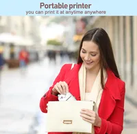 Imprimante d'étiquettes thermique portable sans fil, mini-imprimante de codes-barres pour USB compatible POS/ESC