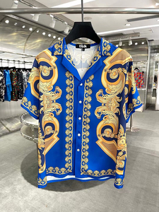 <span class=keywords><strong>Pigiama</strong></span> da <span class=keywords><strong>Uomo</strong></span> in Seta di Lusso Leggero Blu con Coda di Rondine Maniche Corte e <span class=keywords><strong>Pantaloncini</strong></span> Abbigliamento da Notte Maschile - Product Image 4