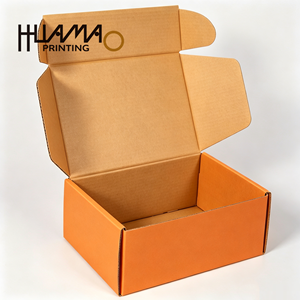 Boîtes d'expédition en carton ondulé sur mesure avec logo, design pliable pour un emballage rapide du commerce électronique - Product Image 1
