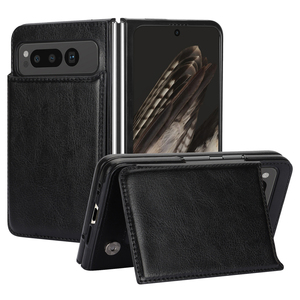 Étui de téléphone Pixel Fold en cuir PU avec blocage RFID, étui portefeuille avec emplacements pour cartes, support, rabat pour téléphone Google Pixel Fold 5G - Product Image 1