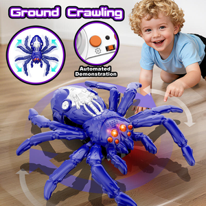 Juguete de Araña Robótica Teledirigida para Niños, Escaladora de Paredes, de Plástico, Realista, Giratoria, con Luces LED - Product Image 2