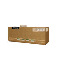 Bureau de réception en verre MDF simple pour vêtements, bijoux, salon de beauté, caisse enregistreuse, comptoir d'affichage pour magasins, hôtels, centres commerciaux