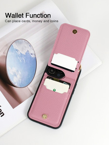 Fundas para teléfono inteligente con tarjeta de correa para muñeca para <span class=keywords><strong>funda</strong></span> de iPhone 11 17 Series para Samsung Case S24 Mobile Cover - Product Image 2