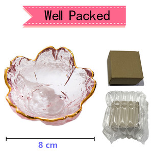 Assiette à salade décorative en <span class=keywords><strong>verre</strong></span> avec incrustation dorée cerise, mini-bol à fruits, vaisselle <span class=keywords><strong>de</strong></span> <span class=keywords><strong>cuisine</strong></span> - Product Image 4