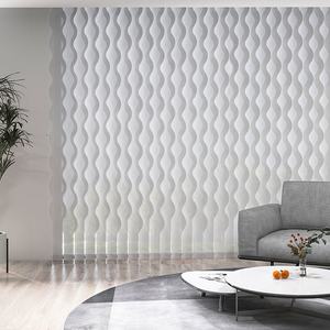 Persianas Verticales Minimalistas de Onda de Agua Eléctricas Nuevas de Fábrica, Poliéster Anti-UV, Integradas y Personalizables para Balcón y Sala de Reuniones - Product Image 5