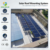 Kit de montage de toit solaire KINGSOLAR en alliage d'aluminium CE ISO OEM Directement de l'usine