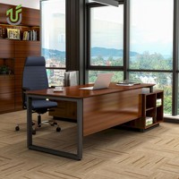 IULTRA Ensembles de bureau de direction de bureau commercial, conception moderne d'une seule pièce, table de directeur de PDG, mélamine