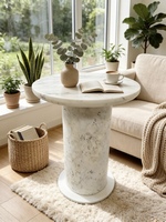 Meubles multifonctionnels de luxe au design minimaliste moderne, tables d'appoint en marbre naturel