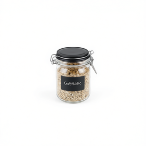 Wire Bail Glass Jar With Black Lid And <b>Chalk</b> Label For Storage 500Ml Capacity - Product Image 2