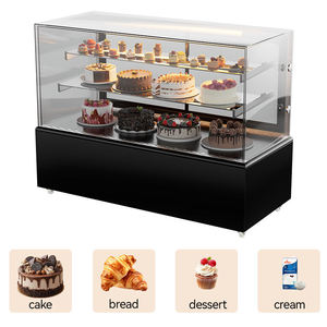 <span class=keywords><strong>Vitrine</strong></span> <span class=keywords><strong>réfrigérée</strong></span> multi-niveaux pour gâteaux, avec refroidissement par air et vitre, idéale pour boulangerie, café et salon de thé - Product Image 6