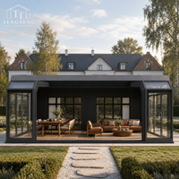 Véranda mobile en verre en gros, conçue pour résister à la corrosion et facile à installer pour les jardins, les patios et les balcons