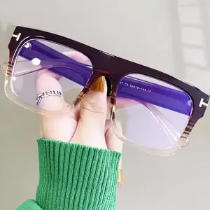 Gafas con bloqueo de luz azul para mujer, montura de cristal transparente con lentes transparentes, 2022