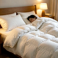 Couette en duvet de canard blanc 10,5 Tog en tissu de coton, toutes saisons, fabrication OEM, vente en gros, taille personnalisée