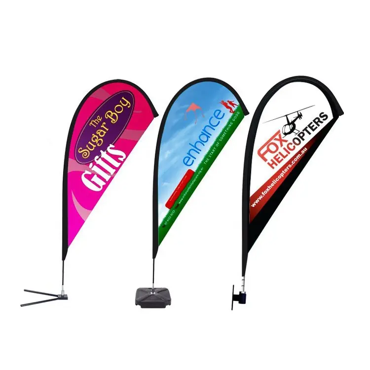 Wholesale Trade Show Exhibition Event Teardrop Flag Banner Flag Kit Canada Sport Durable Personalized Double Sided Teardrop Flag