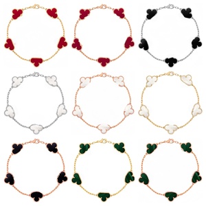 <span class=keywords><strong>Bracelet</strong></span> exquis à cinq brins, style luxueux de haute qualité, pour hommes et femmes, <span class=keywords><strong>bracelet</strong></span> trèfle à quatre feuilles, demander le catalogue <span class=keywords><strong>Van</strong></span> <span class=keywords><strong>Cleef</strong></span> - Product Image 1