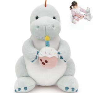 Nouvelle conception de peluche <span class=keywords><strong>dinosaure</strong></span> bleu clair qui brille dans le noir pour les enfants, compagnon d'enfance, cadeau de fête d'anniversaire - Product Image 1