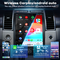 Accesorios de Radio con Pantalla Vertical de 12.1 Pulgadas, Snapdragon 665 para Ford Taurus 2012-2014, Android 13, Pantalla Táctil, Carplay, Android Auto, GPS