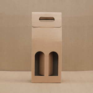 Bolsas para botellas de vino de embalaje de <span class=keywords><strong>regalo</strong></span> de papel Kraft marrón impreso con logotipo personalizado de moda de alta calidad - Product Image 4