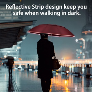 Smart Modern Portable <b>Windproof</b> 3-Fold Automatic <b>Umbrella</b> with Metal Frame 190T Pongee for Outdoor Use - Product Image 4