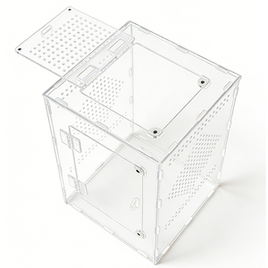 Boîte d'escalade pour reptiles en acrylique transparent sur mesure, modèle d'assemblage, terrarium ventilé pour lézards, petit biotope pour reptiles, boîte de présentation - Product Image 2