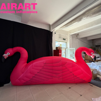 Décoration de scène, flamants roses gonflables, accessoires de décoration de bar