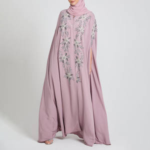Personalizado 2025 Oriente Medio más tamaño de cuentas bordado Abaya vestido al por mayor Dubai lujo musulmán bordado Abaya para las mujeres - Product Image 1