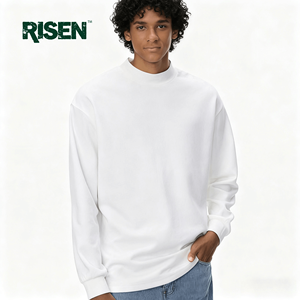 定制标志服装制造商重量级290 Gsm棉混纺运动衫男式女式运动衫 - Product Image 1