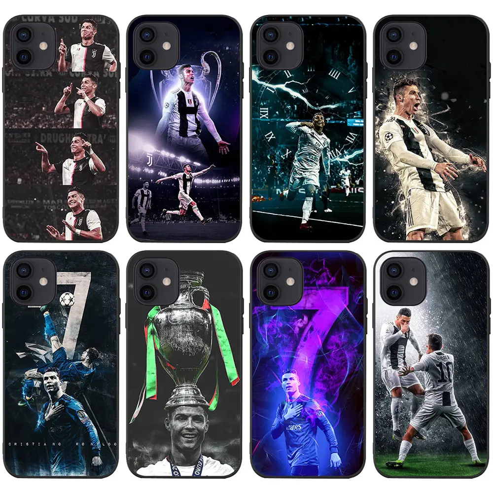 Wholesale Silicone Tpu Custom Football Star Mobile Phone Cover Case For Iphone 11 Pro Max Xs Xr X 6 7 8 Plus 12 Mini Anti Shock