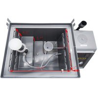 Testeur de résistance à la corrosion conforme à la norme ASTM, instrument de test de pulvérisation de sel en acier inoxydable, cycle de sel, 220V, protection IP65, précision de 1%