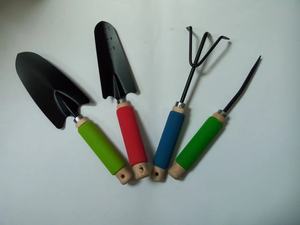 Ensemble d'outils de jardinage manuels pour enfants : éponge, <span class=keywords><strong>pelle</strong></span> à manche en bois, râteau, <span class=keywords><strong>pioche</strong></span>, fourche, mini et petits outils - Product Image 4