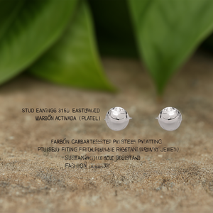 Pendientes de Acero Inoxidable 316L con Baño de Oro PVD, Joyería de Moda Sostenible y Resistente - Product Image 3